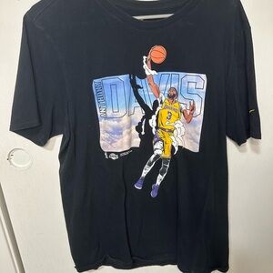 Men's Los Angeles Lakers Anthony Davis Nike Black Elevation T-Shirt Size M